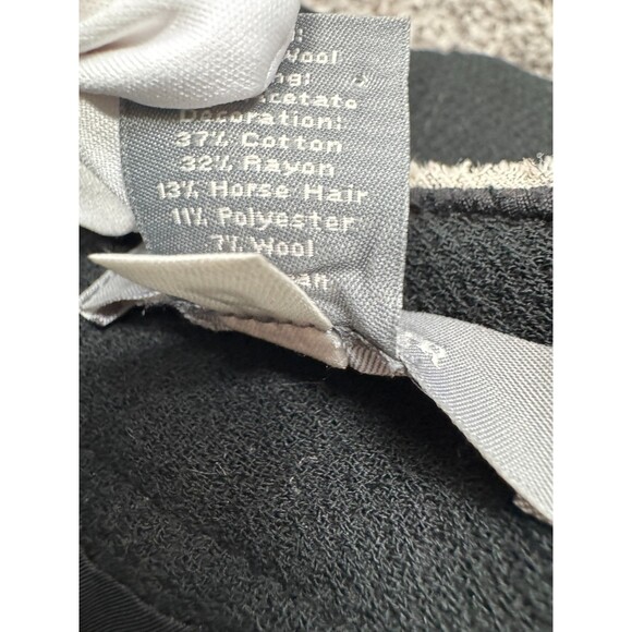 Ann Taylor 100% Wool Black Bow Detail Women' Skirt Sz 8 Lined horsehair fringe - Picture 8 of 8